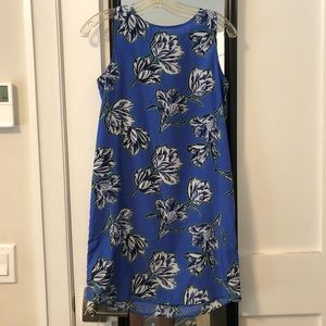Halogen summer shift dress - floral blue
